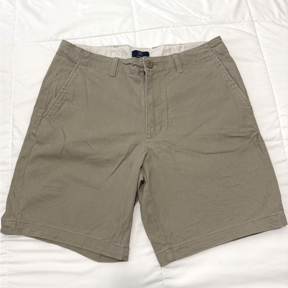 George Men's Khaki Flat Front Shorts